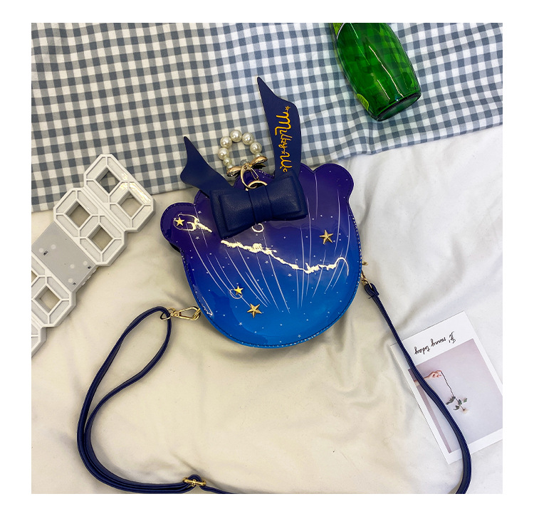 Foreign Trade New Fantasy Creative Jellyfish Shoulder Bag Pearl Bow Rivet Crossbody Bag Contrast Color Letter Women Bag
