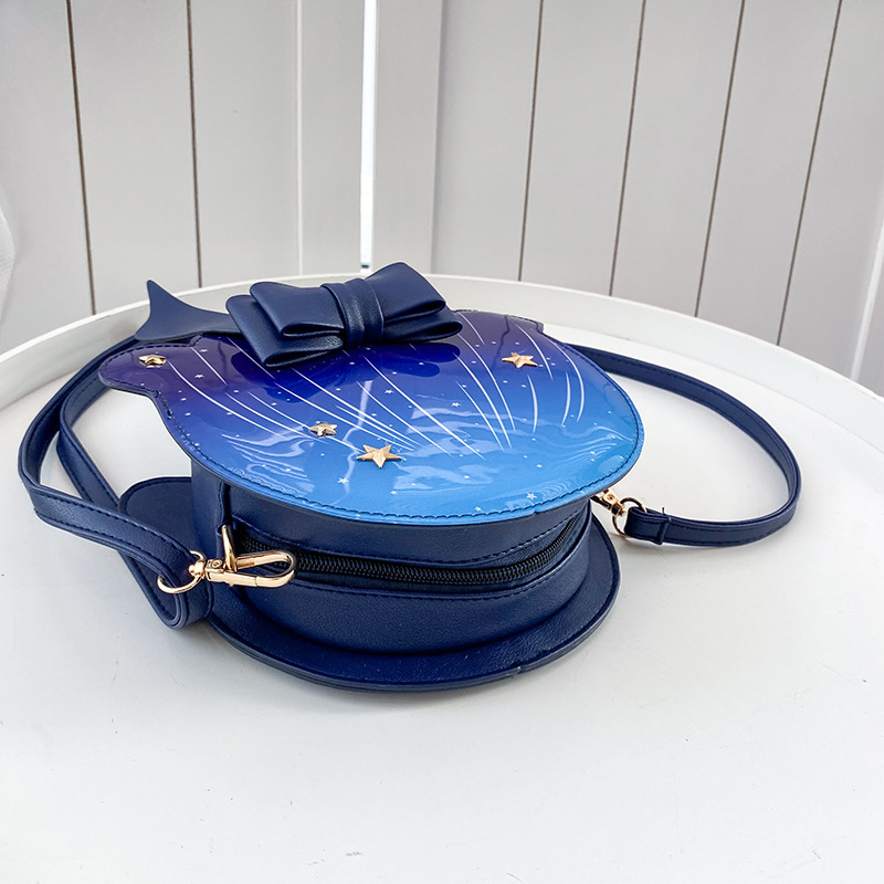 Foreign Trade New Fantasy Creative Jellyfish Shoulder Bag Pearl Bow Rivet Crossbody Bag Contrast Color Letter Women Bag