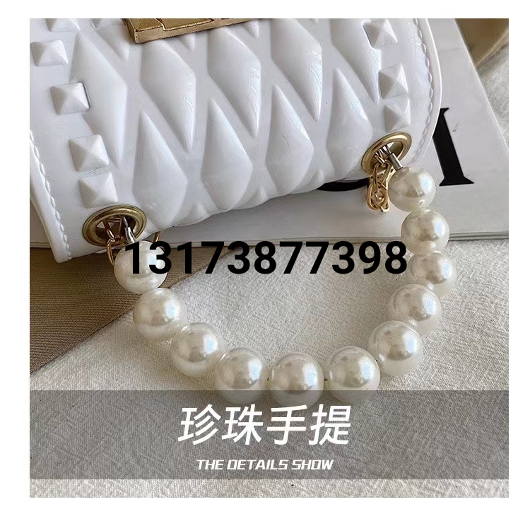 2021 Spring and Summer Hot-Selling Casual One-Shoulder Crossbody Portable Mini Small Chain Rivet Mobile Phone Bag Gel Bag