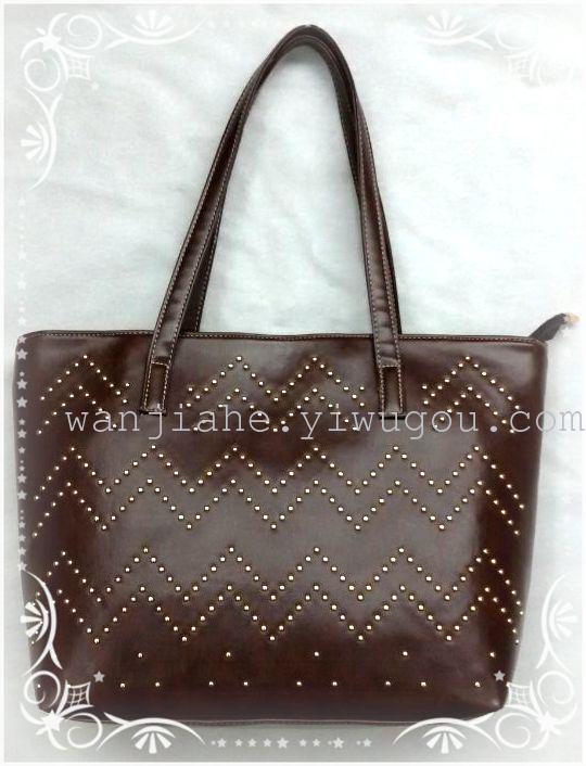 2015 new style bag rivet bag shoulder bag brief big Korean version of Joker practical rivet bag
