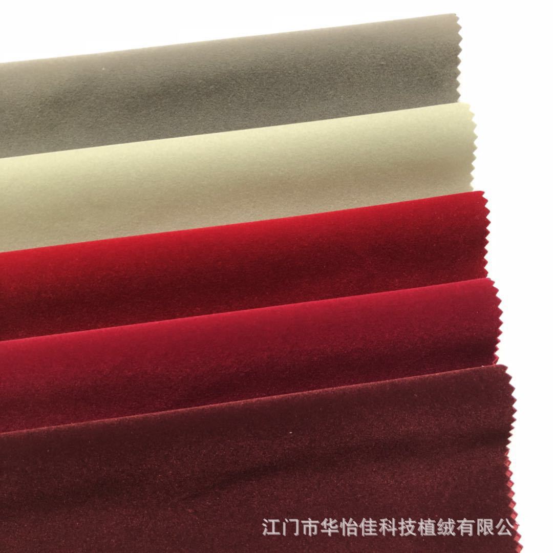 Supply Knitted Bottom Nylon Wool Single Printed Burgundy Flocking Cloth Handbag Flocking Cloth Flannel Bag Cloth in Stock