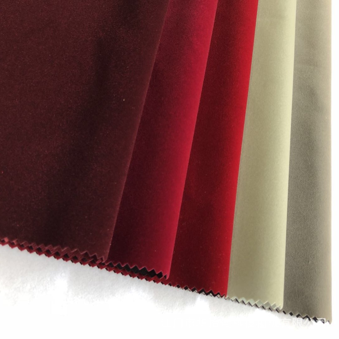 Supply Knitted Bottom Nylon Wool Single Printed Burgundy Flocking Cloth Handbag Flocking Cloth Flannel Bag Cloth in Stock