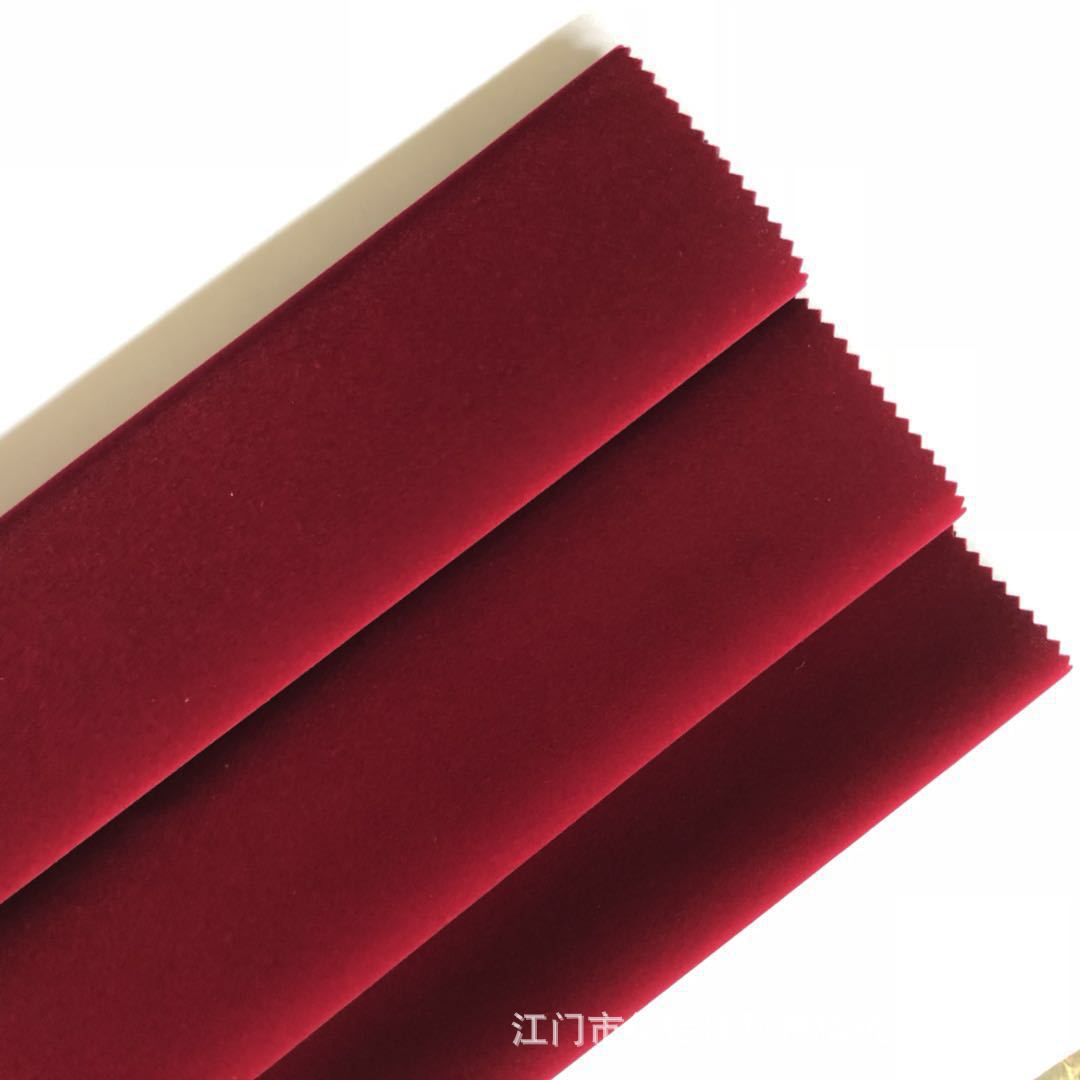 Supply Knitted Bottom Nylon Wool Single Printed Burgundy Flocking Cloth Handbag Flocking Cloth Flannel Bag Cloth in Stock Supply Knitted Bottom Nylon Wool Single Printed Burgundy Flocking Cloth Handbag Flocking Cloth Flannel Bag Cloth in Stock
