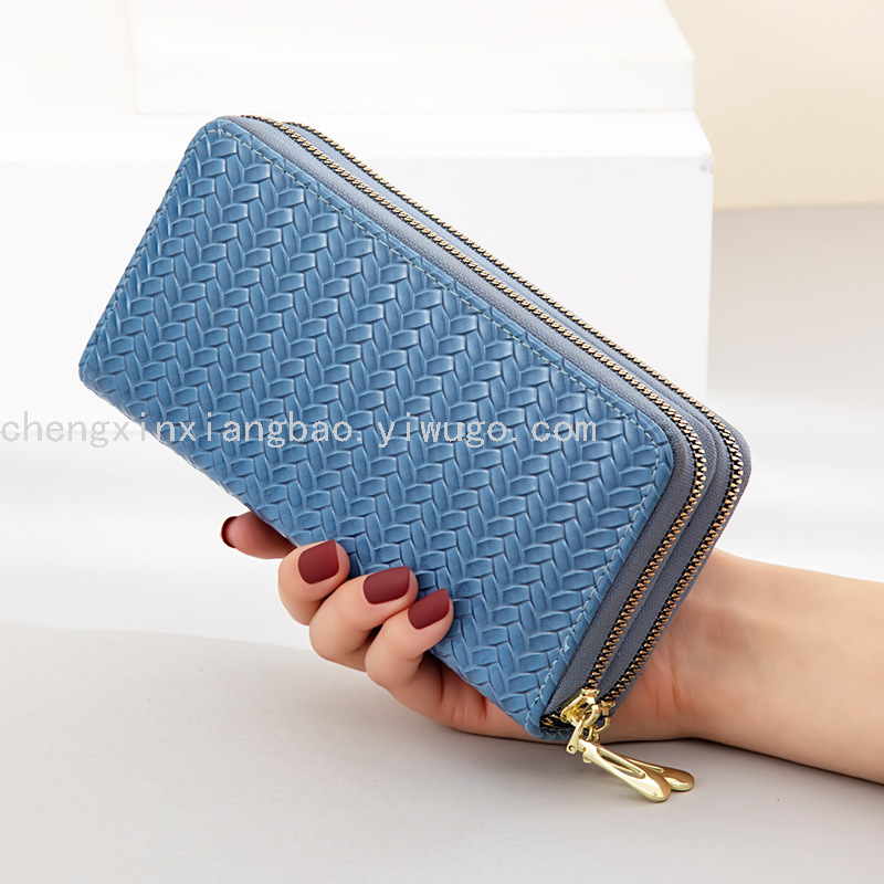 Wallet Women&#039;s Wallet Double-Pull Bag New Pu Boutique Women Bag Women&#039;s in Stock Wholesale Patent Leather Phone Bag