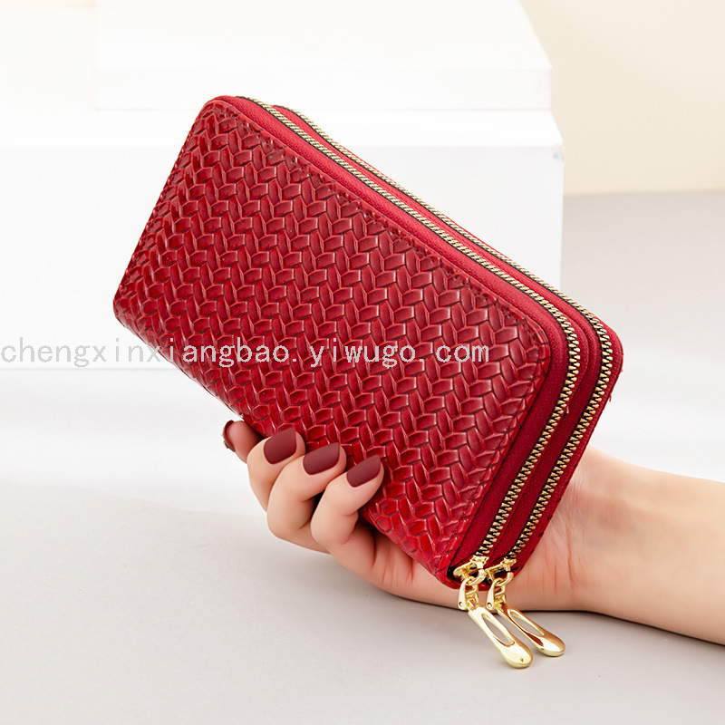 Wallet Women&#039;s Wallet Double-Pull Bag New Pu Boutique Women Bag Women&#039;s in Stock Wholesale Patent Leather Phone Bag