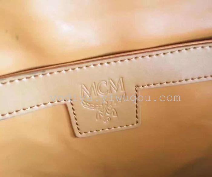 Leather series double shoulder bag rivet bag senior custom paragraph student bag leisure bag