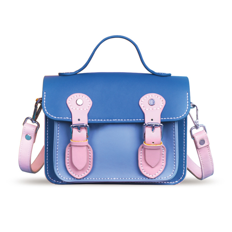 Cambridge Satchel DIY Handmade Material Package Genuine Leather Crossbody Homemade Small Square Bag Flip Shoulder Handbag in Stock