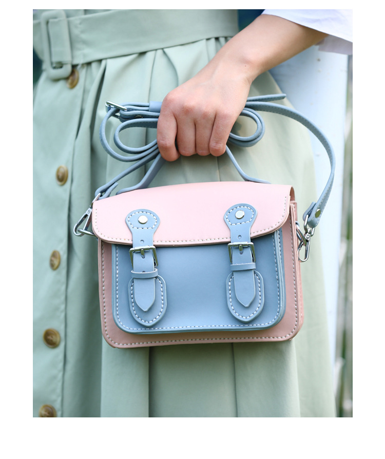 Cambridge Satchel DIY Handmade Material Package Genuine Leather Crossbody Homemade Small Square Bag Flip Shoulder Handbag in Stock
