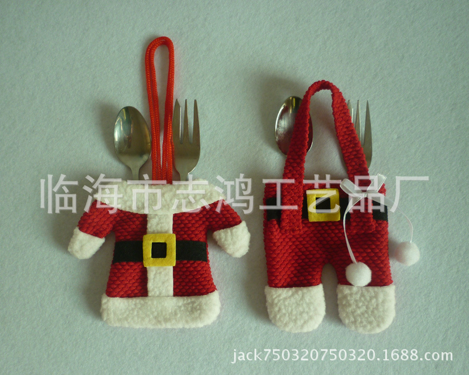 Product Christmas Small Clothes Small Pants Cutlery Set Christmas Knife and Fork Bag 6 Pieces for a Set of Stock Product Christmas Small Clothes Small Pants Cutlery Set Christmas Knife and Fork Bag 6 Pieces for a Set of Stock