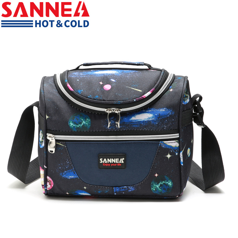 Sanne Lunch Bag in Stock Wholesale Portable Shawl Children&#039;s Lunch Bag Outdoor Picnic Insulated Freezer Bag Bags