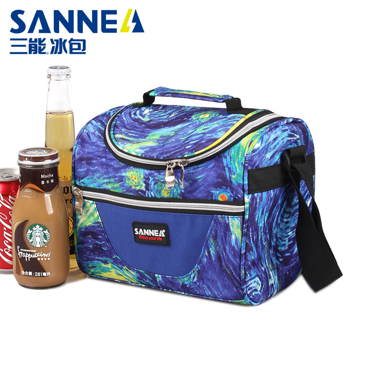 Sanne Lunch Bag in Stock Wholesale Portable Shawl Children&#039;s Lunch Bag Outdoor Picnic Insulated Freezer Bag Bags