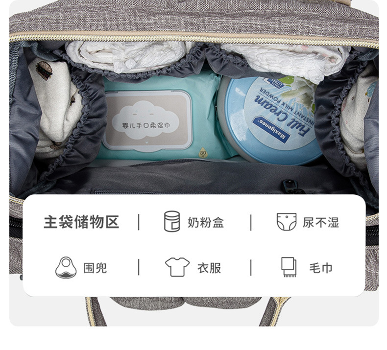 a Large Number of Stock New MultiFunction Diaper Bag Folding Bed Portable Foldable Crib Mother's Bag a Large Number of Stock New MultiFunction Diaper Bag Folding Bed Portable Foldable Crib Mother's Bag