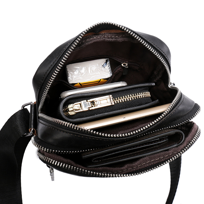 Men's Real-Leather Bag First Layer Cowhide Wear-Resistant Men's Casual Fashion Multi-Male Messenger Bag Shoulder Bag One Product Dropshipping Men's Real-Leather Bag First Layer Cowhide Wear-Resistant Men's Casual Fashion Multi-Male Messenger Bag Shoulder Bag One Product Dropshipping