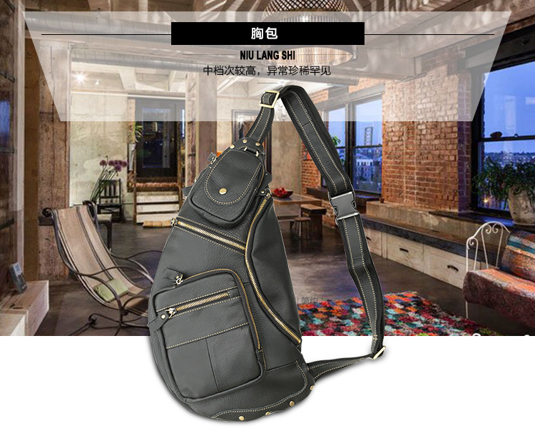 2020 Foreign Trade Popular Style Retro Men's Sports Men's Real-Leather Bag Chest Bag Men's Multi-Functional Outdoor Crossbody Shoulder Bag 2020 Foreign Trade Popular Style Retro Men's Sports Men's Real-Leather Bag Chest Bag Men's Multi-Functional Outdoor Crossbody Shoulder Bag