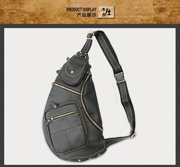 2020 Foreign Trade Popular Style Retro Men's Sports Men's Real-Leather Bag Chest Bag Men's Multi-Functional Outdoor Crossbody Shoulder Bag 2020 Foreign Trade Popular Style Retro Men's Sports Men's Real-Leather Bag Chest Bag Men's Multi-Functional Outdoor Crossbody Shoulder Bag