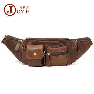 Factory Wholesale Men's Belt Bag Korean Multi-Functional Outdoor Waist Chest Bag Shoulder Sports Bag Matte Leather Men's Real-Leather Bag Factory Wholesale Men's Belt Bag Korean Multi-Functional Outdoor Waist Chest Bag Shoulder Sports Bag Matte Leather Men's Real-Leather Bag