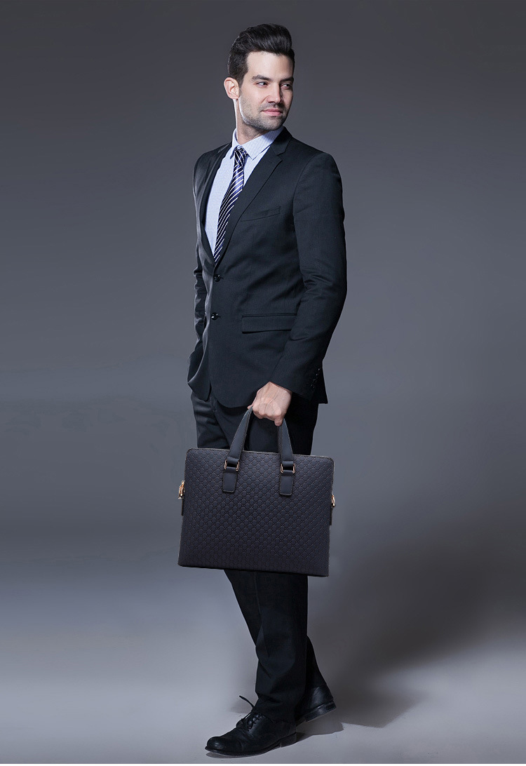 One Piece Dropshipping Men's Real-Leather Bag Cowhide Handbag Men's Business Bag Briefcase Portfolio Shoulder Messenger Bag