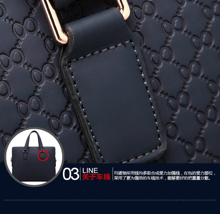 One Piece Dropshipping Men's Real-Leather Bag Cowhide Handbag Men's Business Bag Briefcase Portfolio Shoulder Messenger Bag
