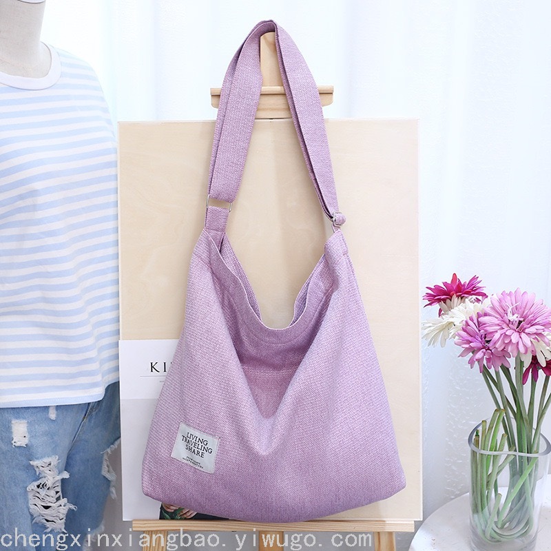 Literary Canvas Bag Trendy Women's Simple Large Capacity Portable Shoulder Crossbody Student Bag Generation Literary Canvas Bag Trendy Women's Simple Large Capacity Portable Shoulder Crossbody Student Bag Generation