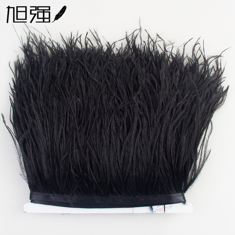 Manufacturer direct sale 13-15 cm bird hair silk plus cloth edge ostrich hair silk lace ostrich hair plus ribbon 2-150