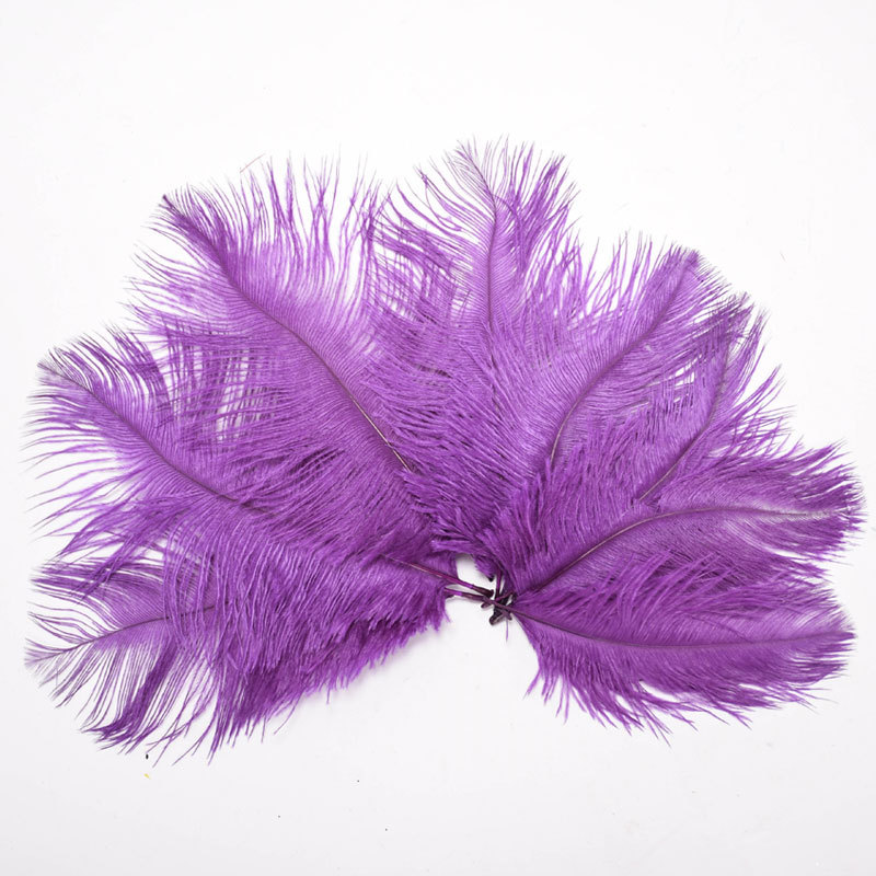 The wedding table flower decoration in The window of Natural Ostrich Feather Hotel in South Africa can be dyed Ostrich hair wholesale 15-20cm