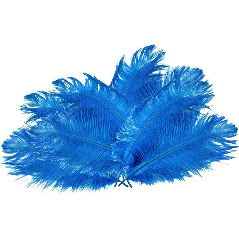 The wedding table flower decoration in The window of Natural Ostrich Feather Hotel in South Africa can be dyed Ostrich hair wholesale 15-20cm
