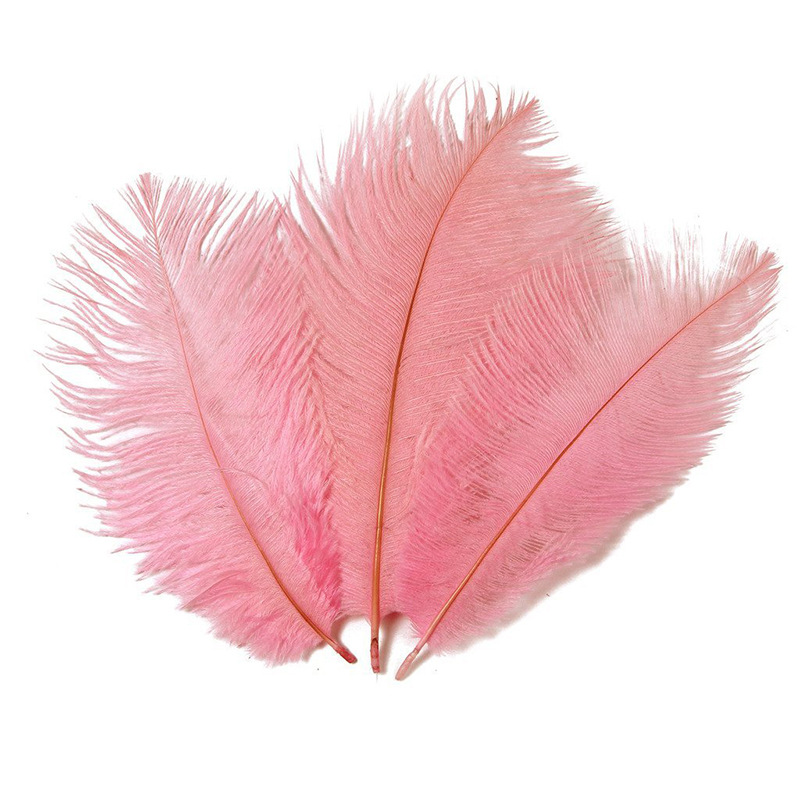 The wedding table flower decoration in The window of Natural Ostrich Feather Hotel in South Africa can be dyed Ostrich hair wholesale 15-20cm