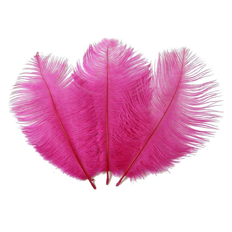 The wedding table flower decoration in The window of Natural Ostrich Feather Hotel in South Africa can be dyed Ostrich hair wholesale 15-20cm