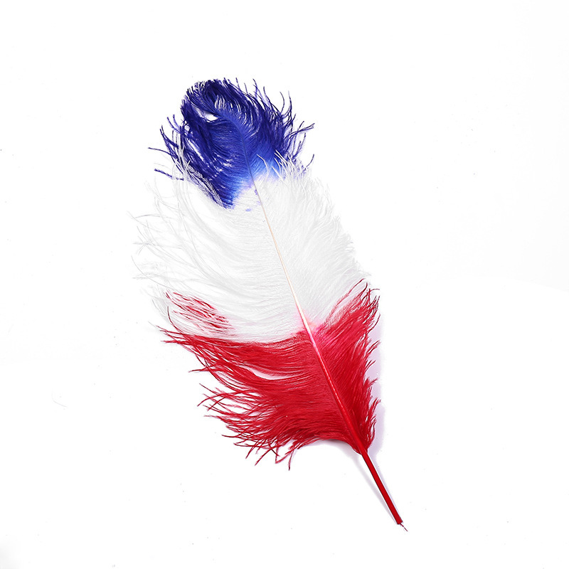Dream Color Macaron Color Series DIY Bouquet Garland Decoration Wing Feather Tie-Dyed Two-Color Ostrich Hair 55-60cm