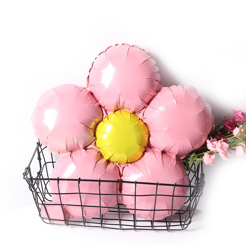 Five Petal Flower Aluminum Foil Balloon Birthday Party Wedding Room Decoration Background Layout Parthenocissus Grass Flower Aluminum Film Balloon Five Petal Flower Aluminum Foil Balloon Birthday Party Wedding Room Decoration Background Layout Parthenocissus Grass Flower Aluminum Film Balloon