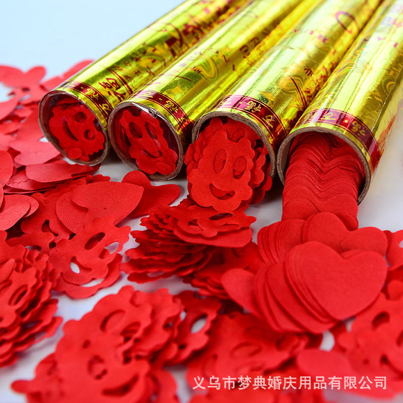 Wedding Supplies Collection Wedding Ceremony Tube Birthday Opening Ceremony Salute Handheld Petal Rain Fireworks Spraying Decoration Canister