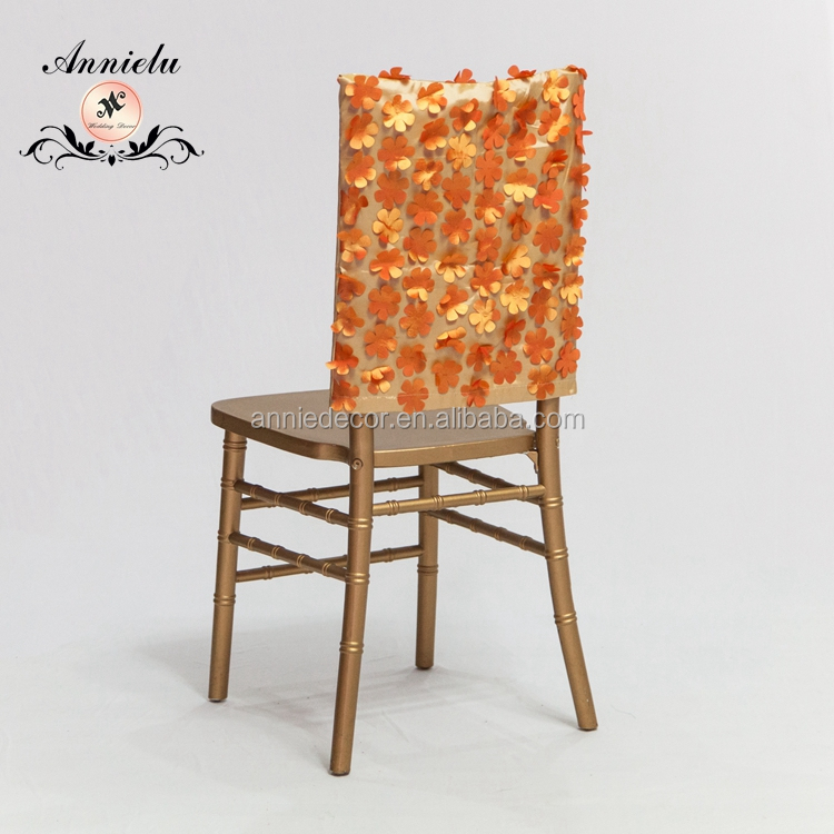 Hot sale elegant petal taffeta wedding chair sash