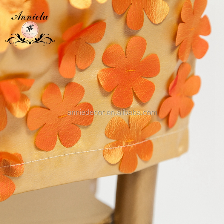 Hot sale elegant petal taffeta wedding chair sash