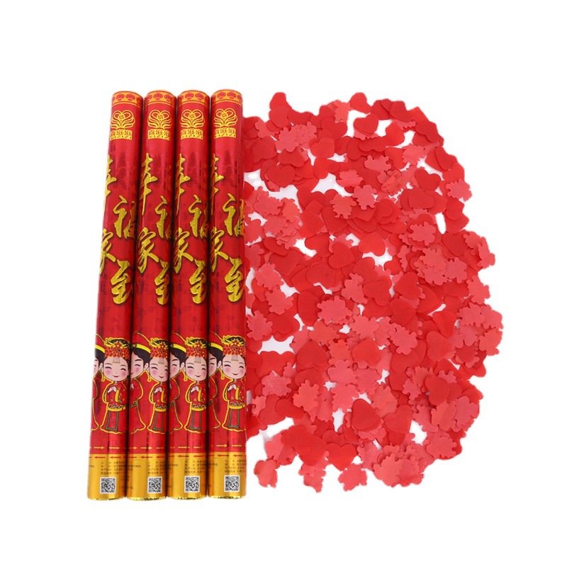 Factory Wedding Salute Wedding Ceremony Fireworks Display Opening Ceremony Salute Hand-Held Fireworks Display-Tube Petal Rain Spraying Decoration Canister