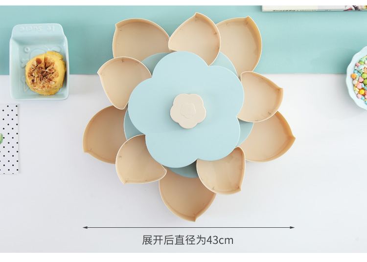 Wedding Wedding Candies Box Plastic Tray Creative Petal Rotary Candy Plate Double Layer Rotating Fruit Plate Wedding Wedding Candies Box Plastic Tray Creative Petal Rotary Candy Plate Double Layer Rotating Fruit Plate