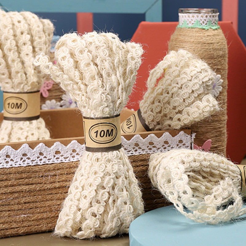 Creative DIY Hand-Woven Hemp Decoration Material Burlap Roll Wedding Gloves