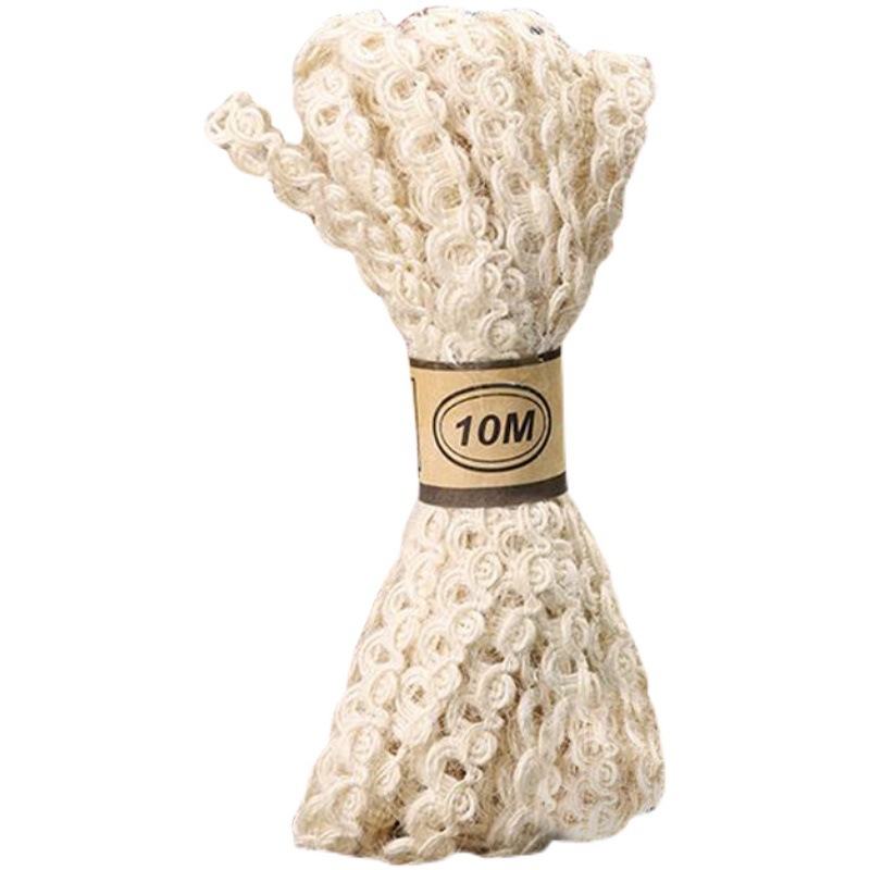 Creative DIY Hand-Woven Hemp Decoration Material Burlap Roll Wedding Gloves