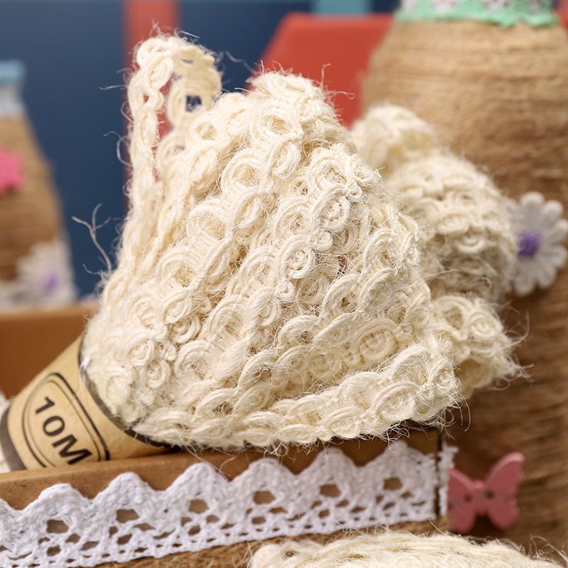 Creative DIY Hand-Woven Hemp Decoration Material Burlap Roll Wedding Gloves