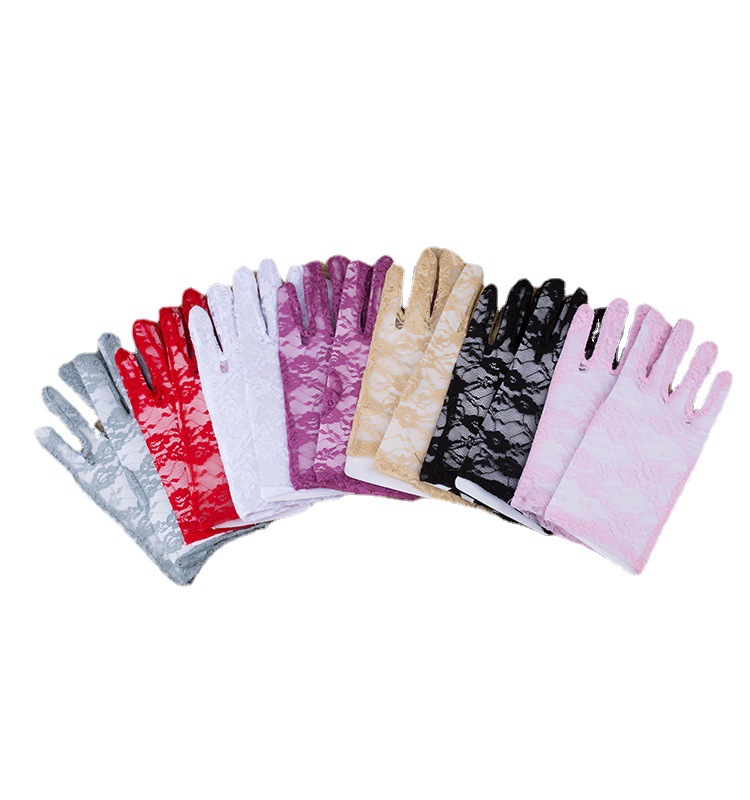 2018 New Driving Electric Car Short Sexy Lace Sun Wedding Gloves