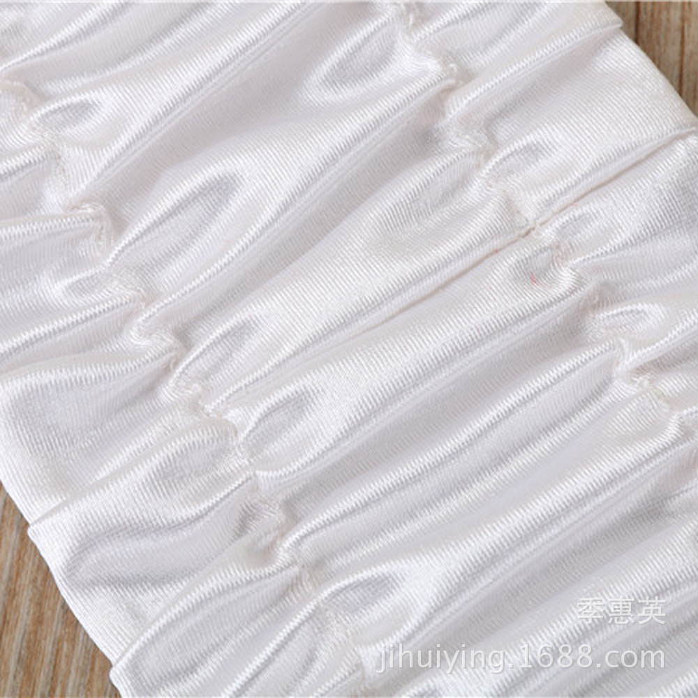 Wholesale Satin Satin Wedding Gloves Etiquette Gloves Bridal Gloves Pleated Sexy Dinner Performance Wedding Gloves
