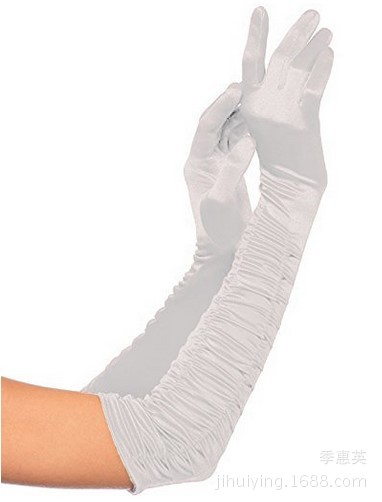 Wholesale Satin Satin Wedding Gloves Etiquette Gloves Bridal Gloves Pleated Sexy Dinner Performance Wedding Gloves