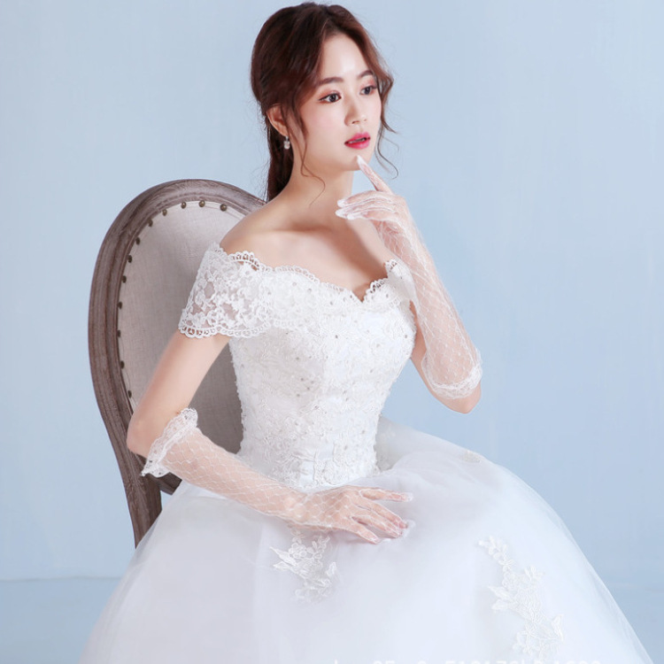 White Long Style Bridal Wedding Gloves Summer Lace Thin Mesh Wedding Breathable Accessories Special Offer Lace Gloves