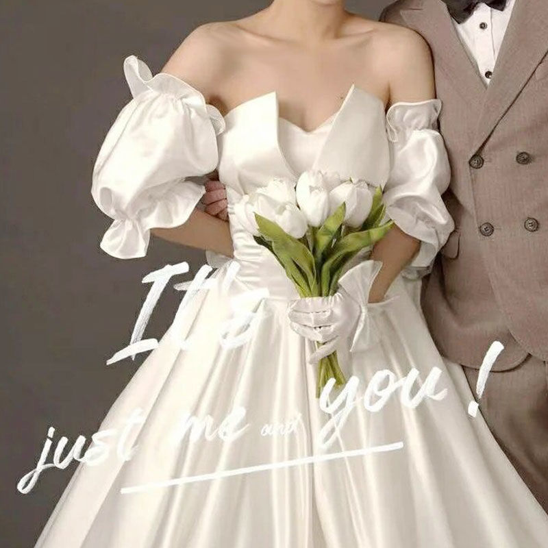 Wedding Gloves Arms Hiding Bridal Pearl Beautiful Gloves Long Mesh Lace White Yarn Wedding Dress Oversleeves Trip Shoot