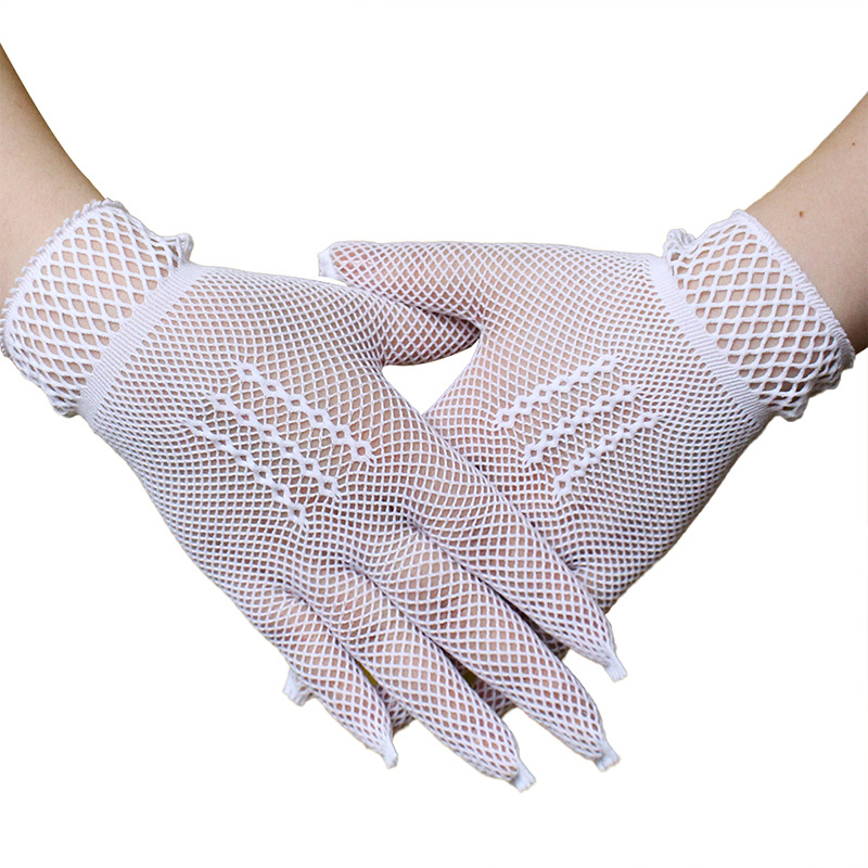 Hollow out fishnet appeals nets short wedding gloves summer New sun Protection gloves Hollow out fishnet appeals nets short wedding gloves summer New sun Protection gloves