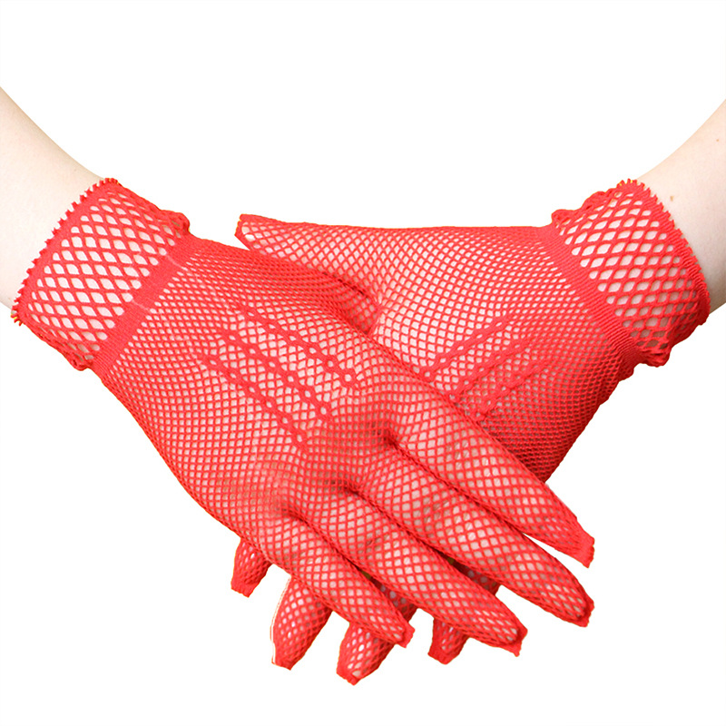 Hollow out fishnet appeals nets short wedding gloves summer New sun Protection gloves Hollow out fishnet appeals nets short wedding gloves summer New sun Protection gloves