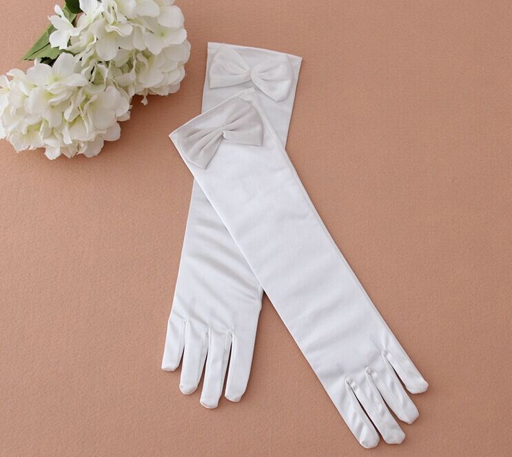 Girls' Wedding Gloves Children's Dress Gloves Mid-Length Performance Gloves Girls' Wedding Gloves Children's Dress Gloves Mid-Length Performance Gloves