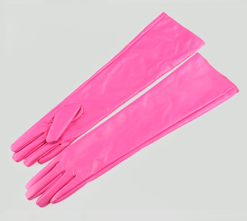 Autumn and Winter Gloves Women's 50cm Leather Sleeve Cover Lengthen to Keep Warm Fleece-Lined Wedding Gloves Autumn and Winter Gloves Women's 50cm Leather Sleeve Cover Lengthen to Keep Warm Fleece-Lined Wedding Gloves
