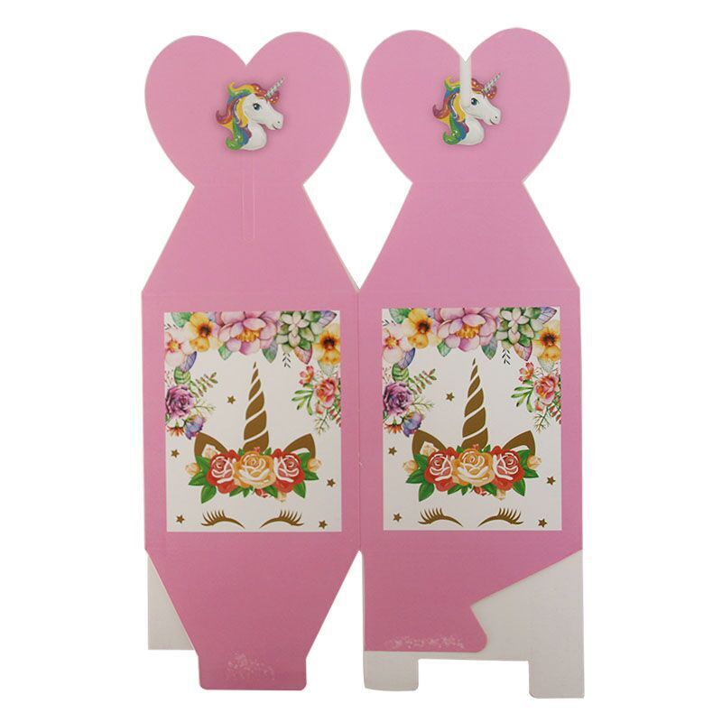 Unicorn pennant paper plate popcorn box paper hat cup Unicorn birthday party set Unicorn pennant paper plate popcorn box paper hat cup Unicorn birthday party set