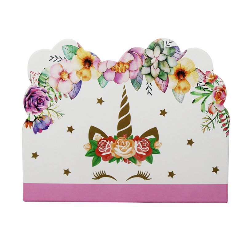 Unicorn pennant paper plate popcorn box paper hat cup Unicorn birthday party set Unicorn pennant paper plate popcorn box paper hat cup Unicorn birthday party set