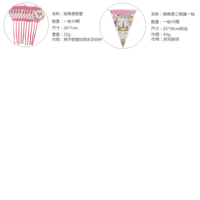 Unicorn pennant paper plate popcorn box paper hat cup Unicorn birthday party set Unicorn pennant paper plate popcorn box paper hat cup Unicorn birthday party set